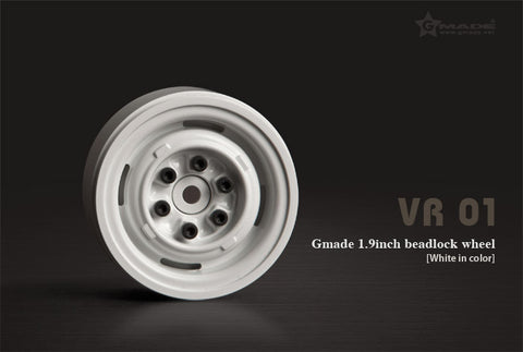 GMADE - RC PARTS AND ACCESSORIES - GM70106 - 1.9 VR01 beadlock wheels (White) (2)